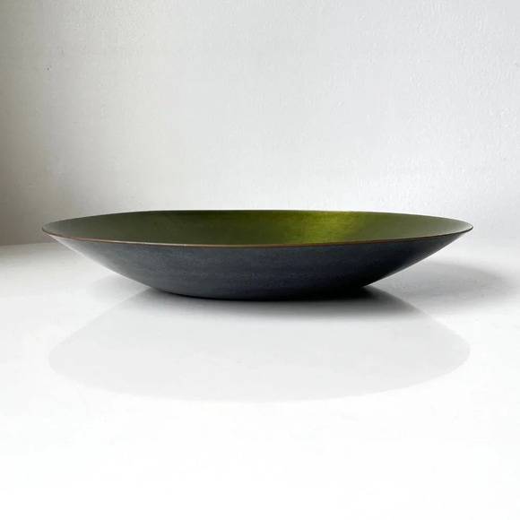 Sascha Brastoff MCM Enamel & Copper Floral Serving Bowl - Picture 5 of 6